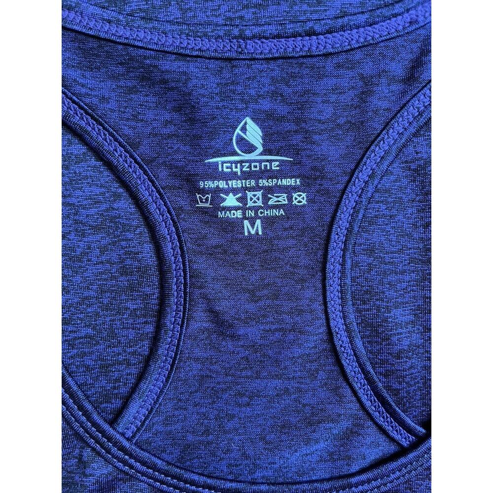 Icyzone Racerback‎ Purple Athletic Running Medium Tank Top Shirt - Picture 6 of 6